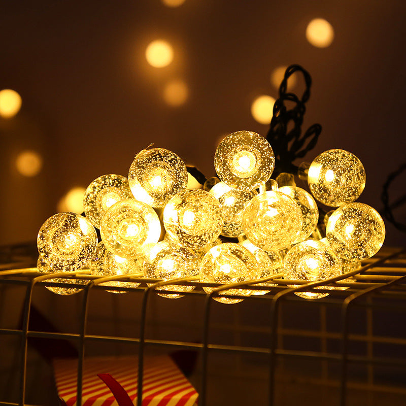 Modern Creative LED Decorative Lamp Plastic Globe Solar Energy String Lights for Exterior Spaces