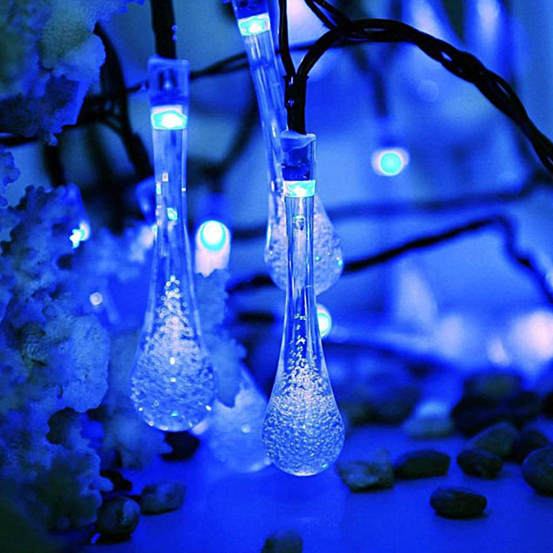 Solar Power LED Decorative Lamp in Modern Creative Style Plastic Teardrop String Lights