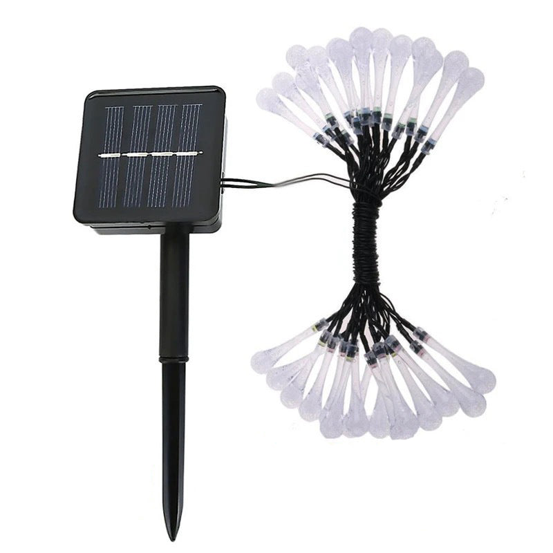 Solar Power LED Decorative Lamp in Modern Creative Style Plastic Teardrop String Lights