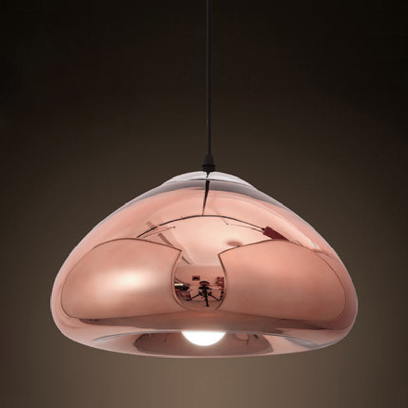Lumo sospeso in vetro a specchio 1 Lampada a sospensione in stile moderno leggero per soggiorno