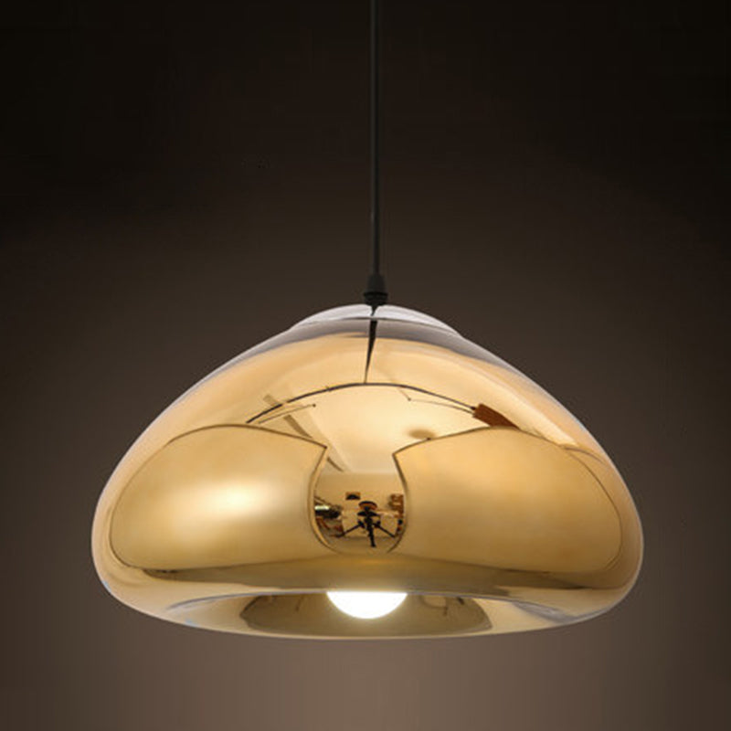 Lumo sospeso in vetro a specchio 1 Lampada a sospensione in stile moderno leggero per soggiorno