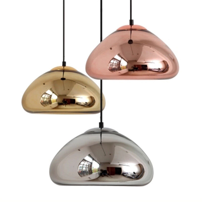 Lumo sospeso in vetro a specchio 1 Lampada a sospensione in stile moderno leggero per soggiorno