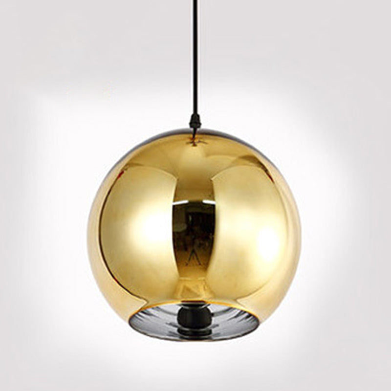 Ball Shape Glass Hanging Light Modern Simple Style Pendant Light for Living Room