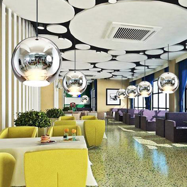 Forma de la pelota Luz colgante de vidrio Luz de colgante de estilo simple moderno para sala de estar