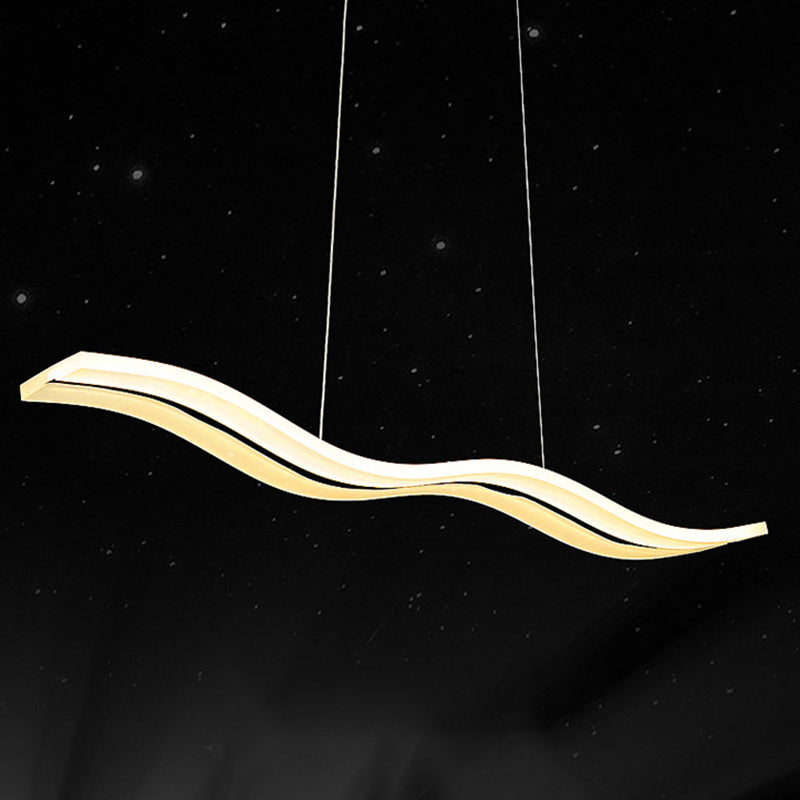 Moderne einfache Stilwellenlampe LED Hanging Light für Esszimmer