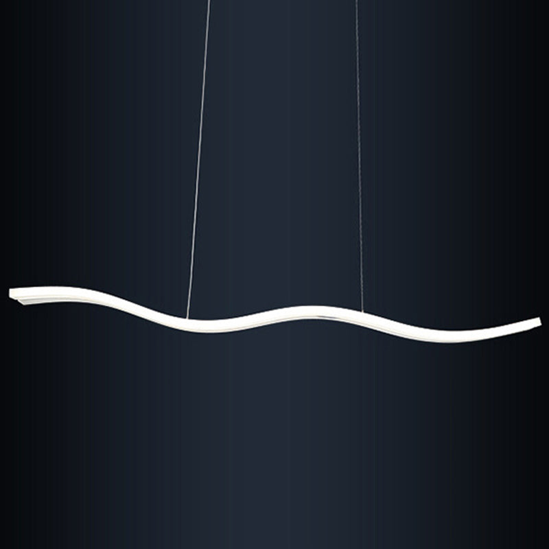 Moderne einfache Stilwellenlampe LED Hanging Light für Esszimmer