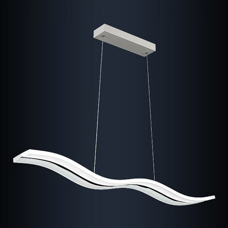 Moderne einfache Stilwellenlampe LED Hanging Light für Esszimmer