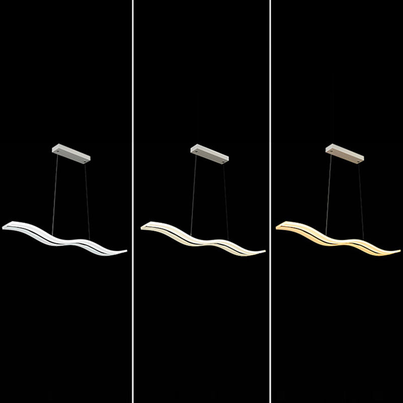 Moderne einfache Stilwellenlampe LED Hanging Light für Esszimmer
