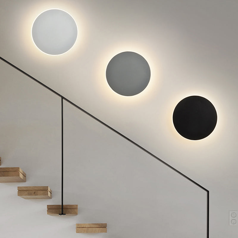 LED Wall Mount Light Modern Style Round Shape Wall Sconce Light Fixture for Bedroom