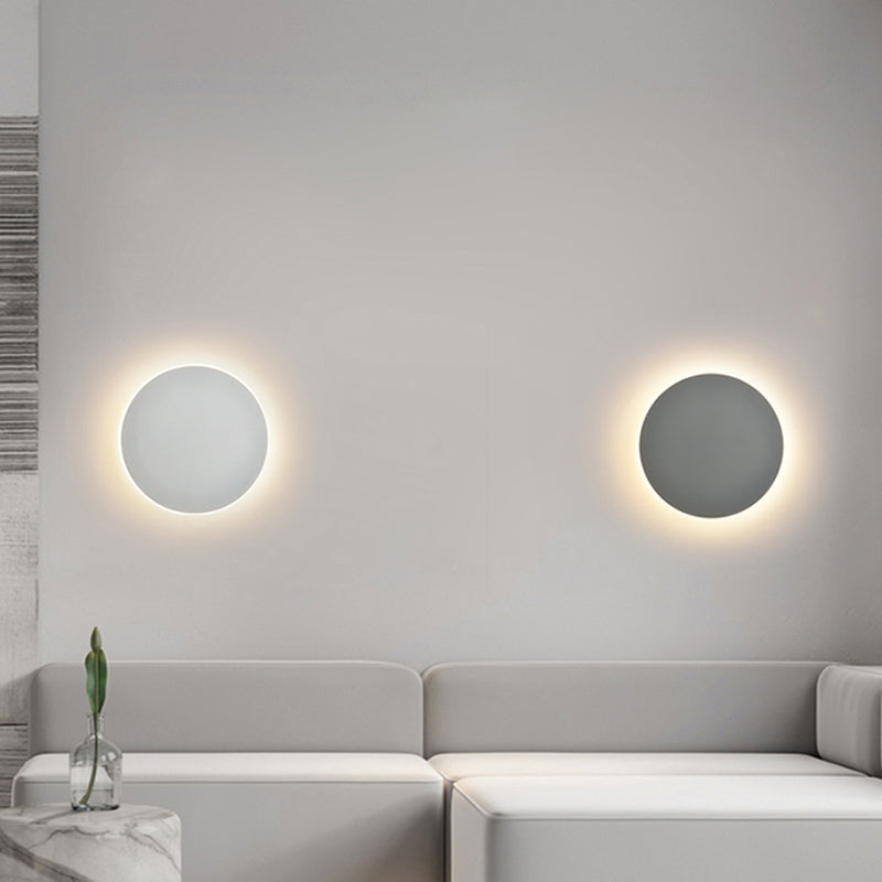 LED Wall Mount Light Modern Style Round Shape Wall Sconce Light Fixture for Bedroom