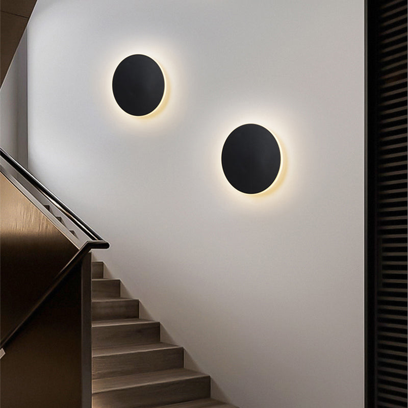 LED Wall Mount Light Modern Style Round Shape Wall Sconce Light Fixture for Bedroom
