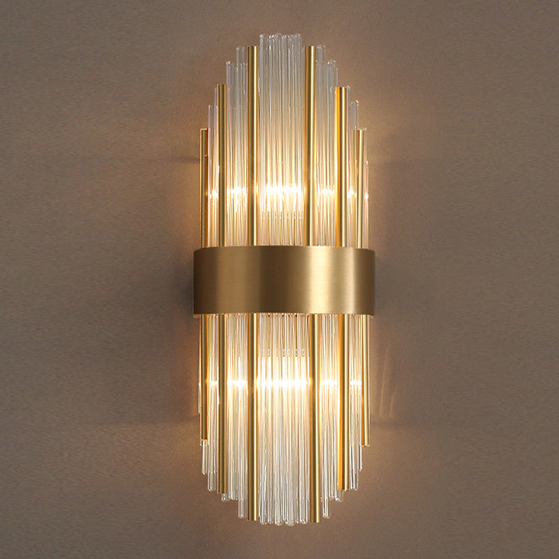 Modern Style Sconce Wall Light 2 Lights Crystal Wall Lamp for Bedroom Dining Room