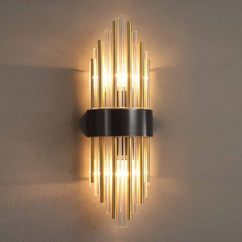 Modern Style Sconce Wall Light 2 Lights Crystal Wall Lamp for Bedroom Dining Room