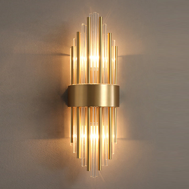 Modern Style Sconce Wall Light 2 Lights Crystal Wall Lamp for Bedroom Dining Room