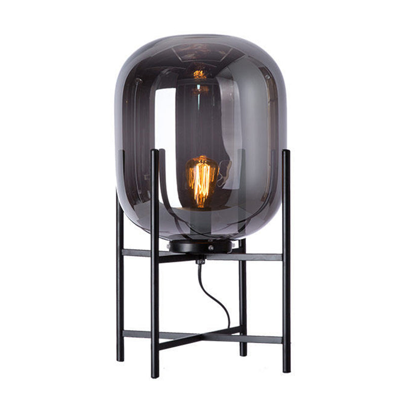 Ultramoderne eenvoud vat tafellamp glas nachtkastje lamp voor slaapkamer
