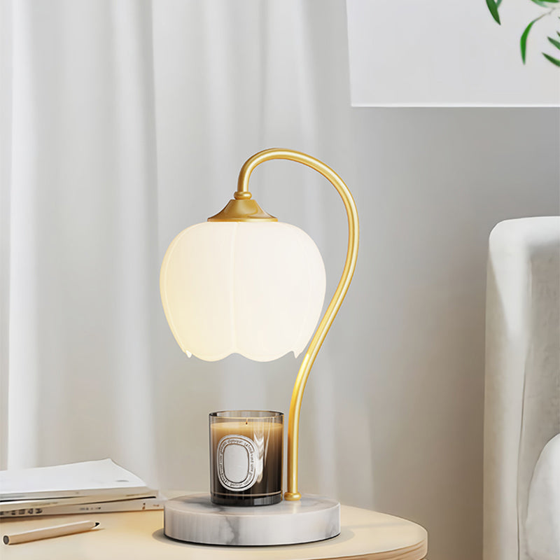 One Bulb Glass Table Lamp Contemporary Bedroom Desk Lamp (Without Aromatherapy)