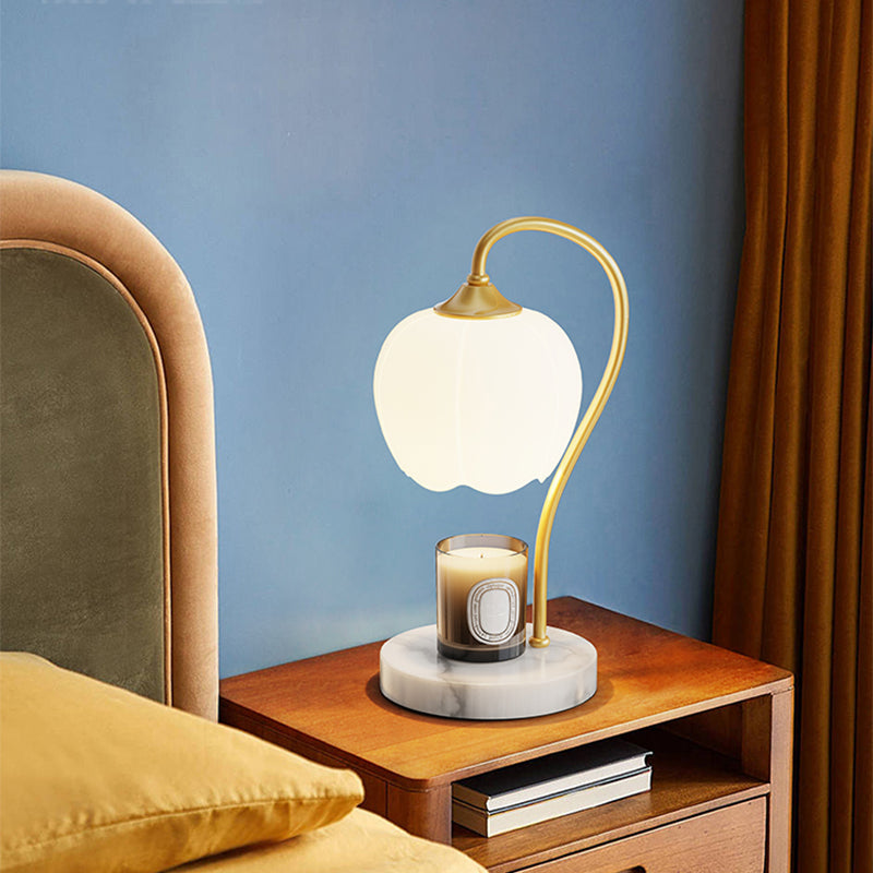 One Bulb Glass Table Lamp Contemporary Bedroom Desk Lamp (Without Aromatherapy)