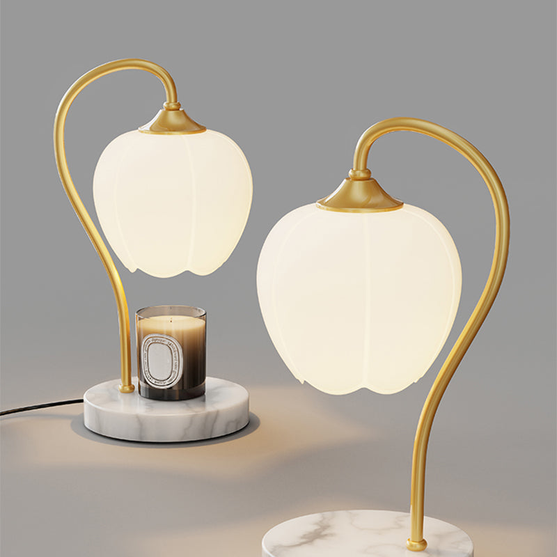 One Bulb Glass Table Lamp Contemporary Bedroom Desk Lamp (Without Aromatherapy)