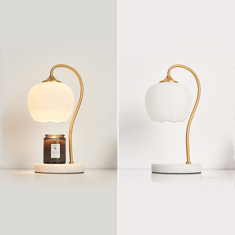 One Bulb Glass Table Lamp Contemporary Bedroom Desk Lamp (Without Aromatherapy)