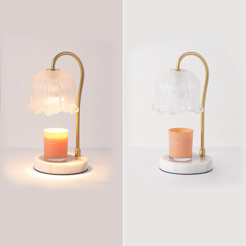 One Bulb Glass Table Lamp Contemporary Bedroom Desk Lamp (Without Aromatherapy)