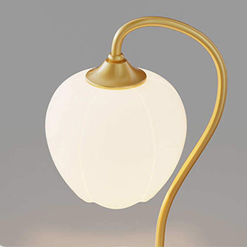 One Bulb Glass Table Lamp Contemporary Bedroom Desk Lamp (Without Aromatherapy)