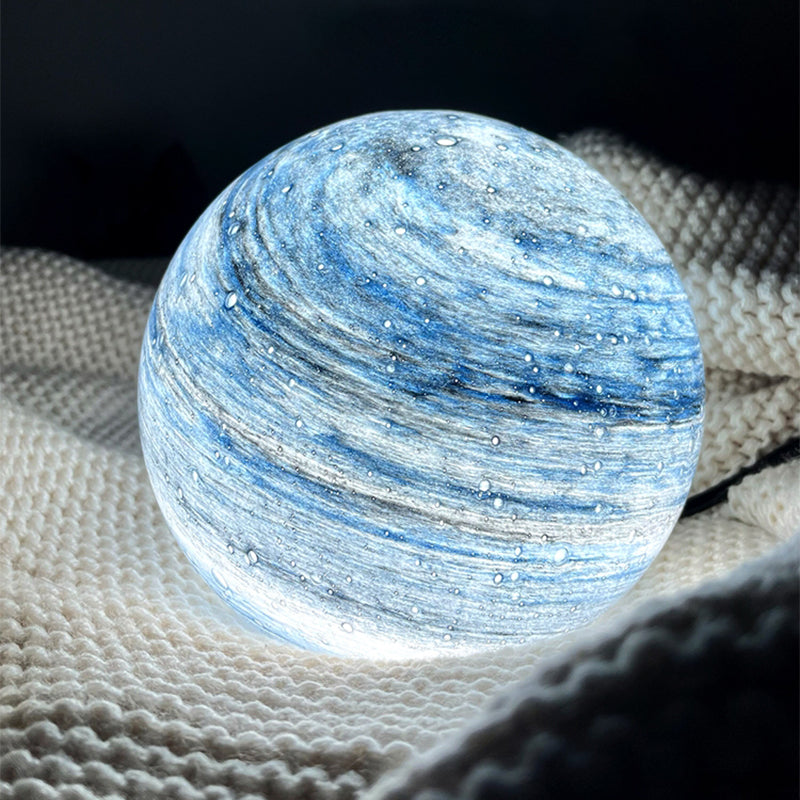 1 Lámpara de mesa de luna creativa de luz luz de vidrio de estilo moderno para sala de estar de dormitorio