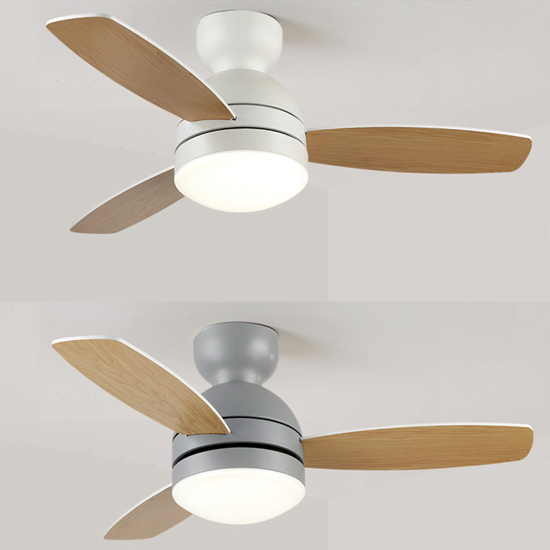 Dome LED Ceiling Fan Light Macaron Acrylic Kids Bedroom Dining Room Mount Light