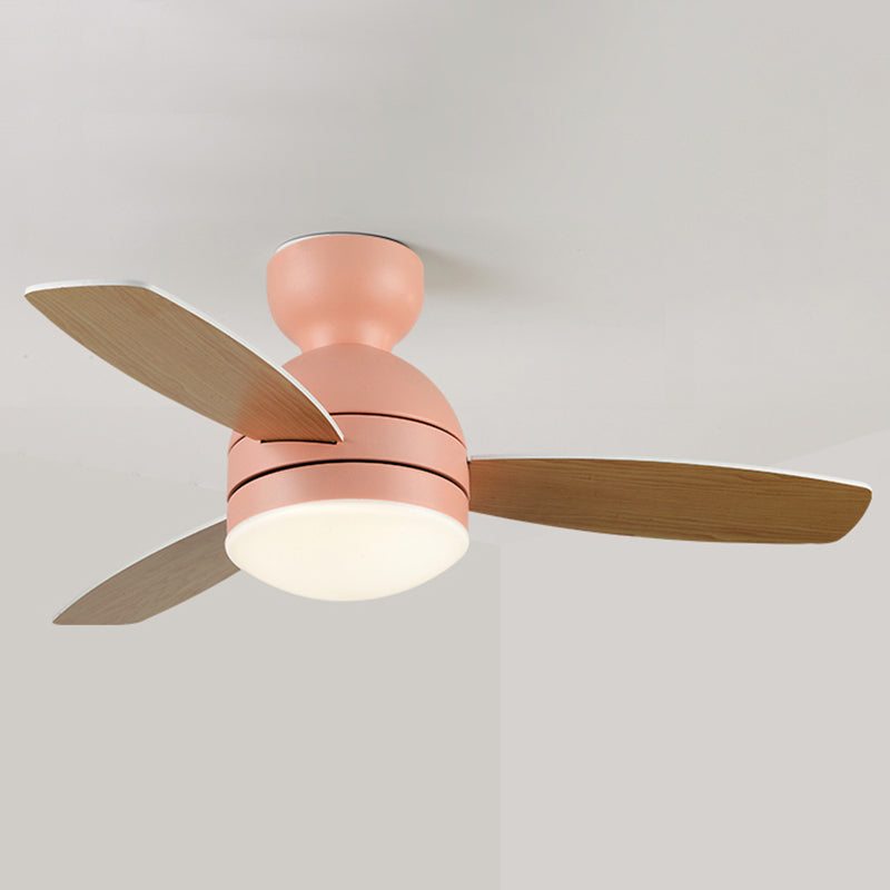 Dome LED Ceiling Fan Light Macaron Acrylic Kids Bedroom Dining Room Mount Light