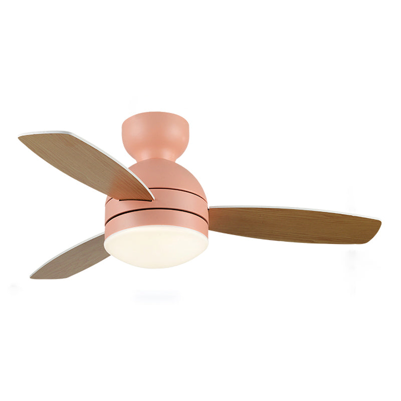 Dome LED Ceiling Fan Light Macaron Acrylic Kids Bedroom Dining Room Mount Light