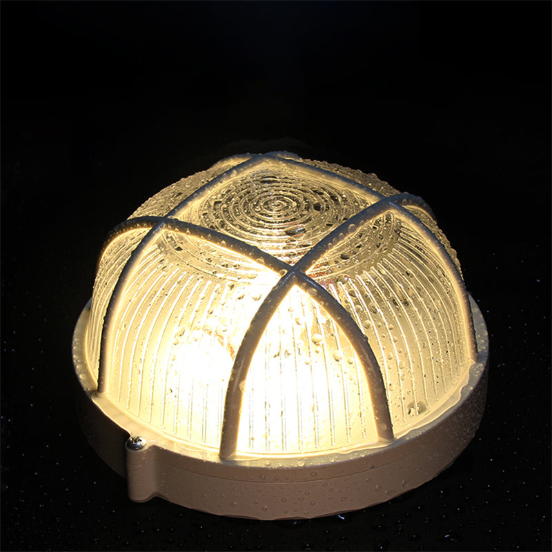Gekooide glazen wandkandelaar Industriële 1-lichts buiteninbouwplafondlamp in wit