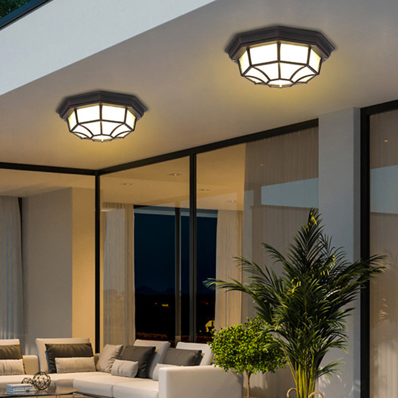 Modern Simple Style LED Ceiling Lamp Outdoor  Rustproof Flush Mount Lighting Fixture