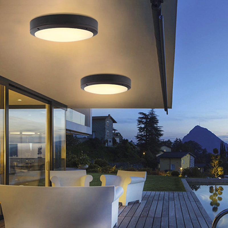 Modern Simple Style LED Ceiling Lamp Outdoor  Rustproof Flush Mount Lighting Fixture