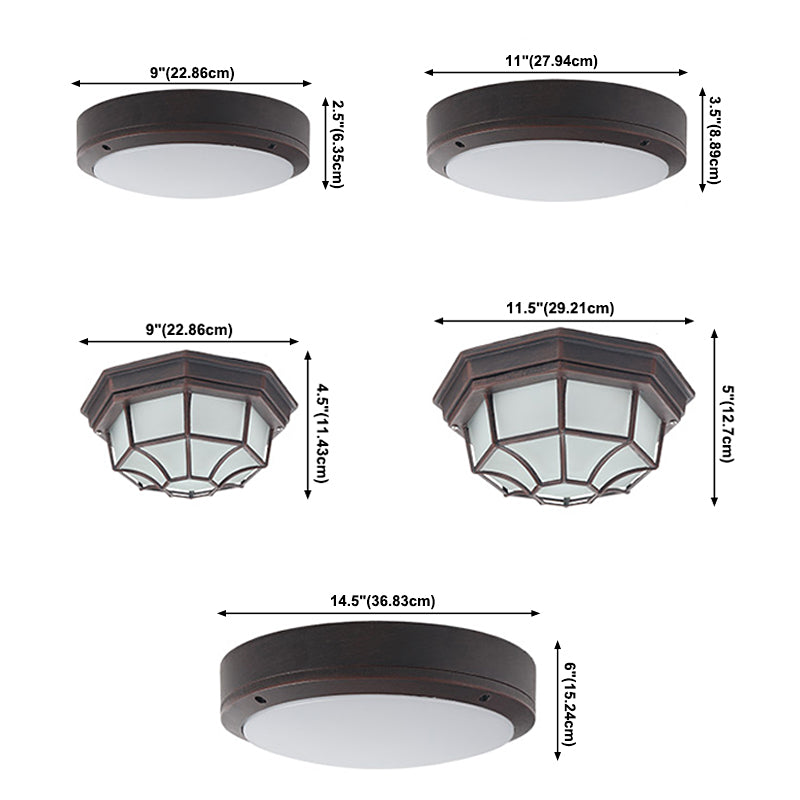 Modern Simple Style LED Ceiling Lamp Outdoor  Rustproof Flush Mount Lighting Fixture