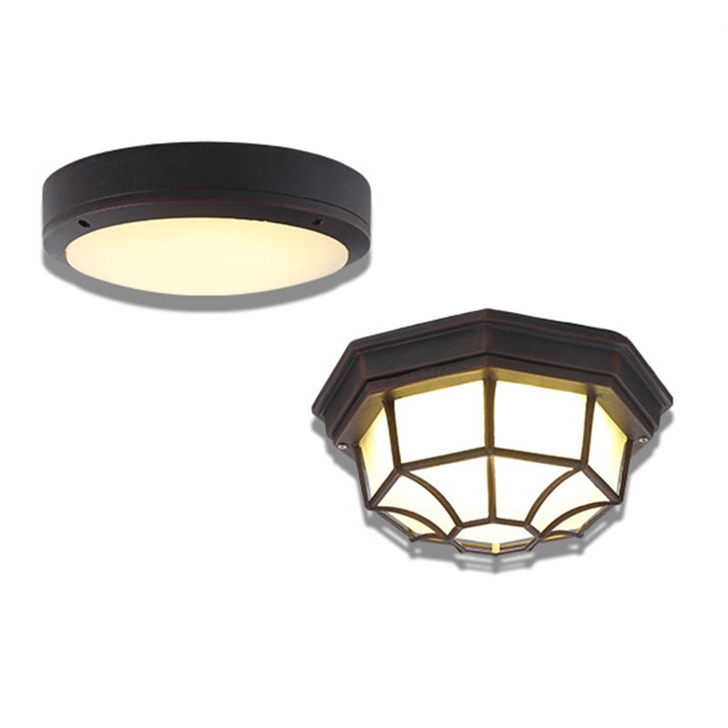 Modern Simple Style LED Ceiling Lamp Outdoor  Rustproof Flush Mount Lighting Fixture