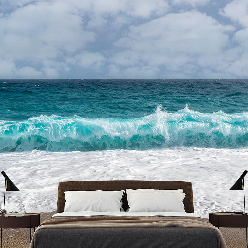 Modern Style Sea Mural Wall Covering for Living Room Eco-friendly for Decoration