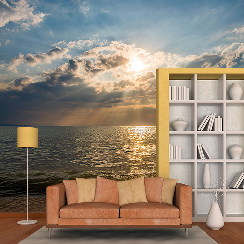Full Size Sea Wall Mural Contemporary Decorative Environment Friendly for Home