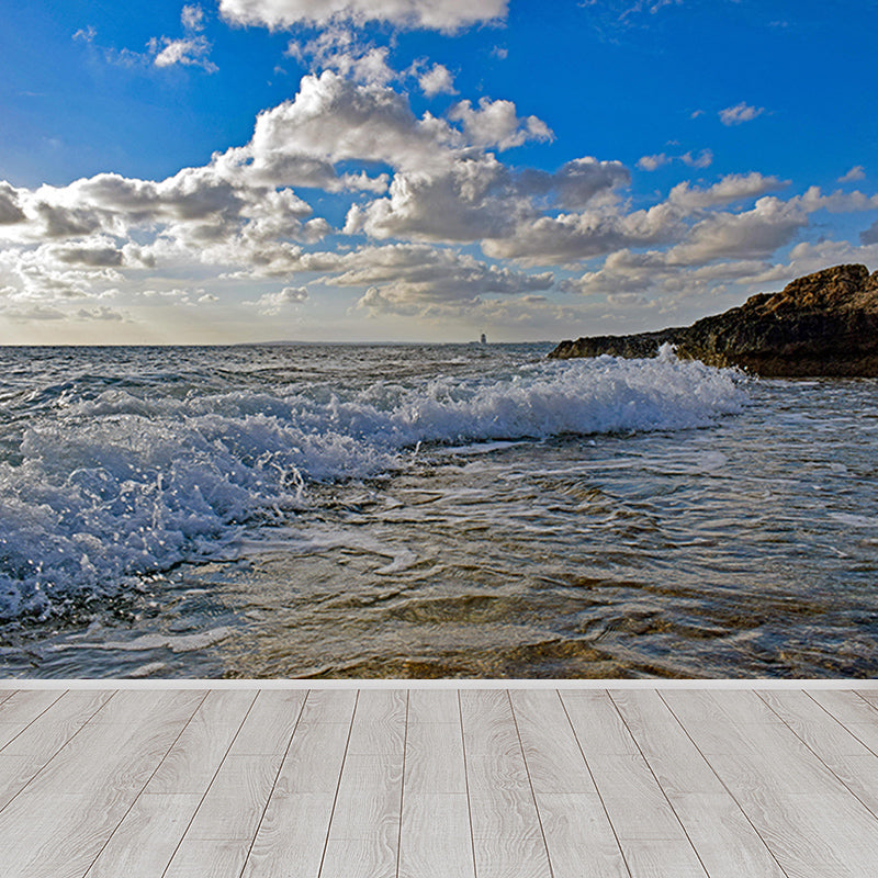 Modern Sea Mural Wall Covering for Dining Room Eco-friendly for Decoration