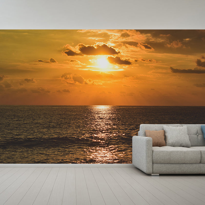 Customized Sea Mural Wall Decor Eco-friendly Wallpaper for Dining Room
