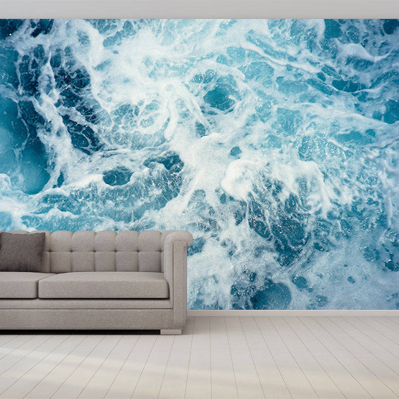 Contemporary Sea Wall Mural for Living Room Mildew Resistant Wall Covering