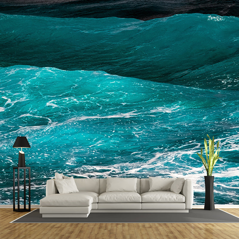 Contemporary Sea Wall Mural for Living Room Mildew Resistant Wall Covering
