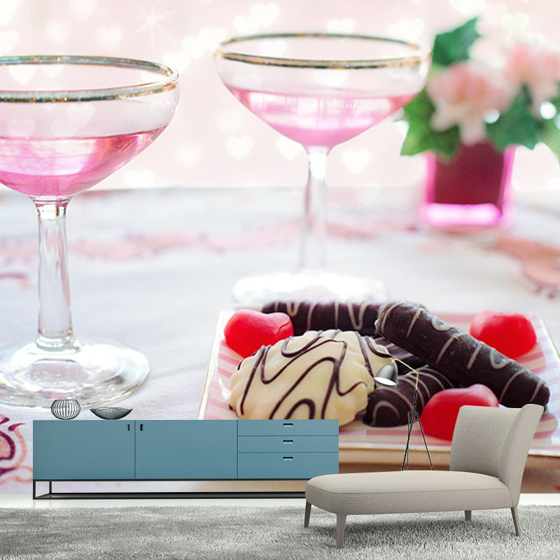 Photography Drunken Liquor Mural Wall Decor Eco-friendly Wallpaper for Bar