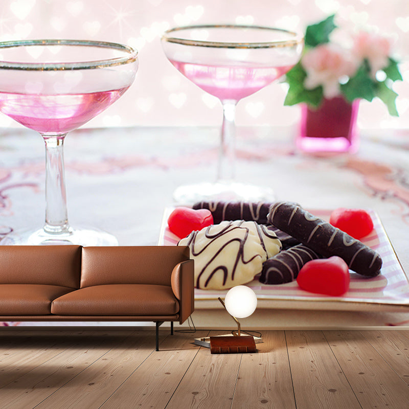 Photography Drunken Liquor Mural Wall Decor Eco-friendly Wallpaper for Bar