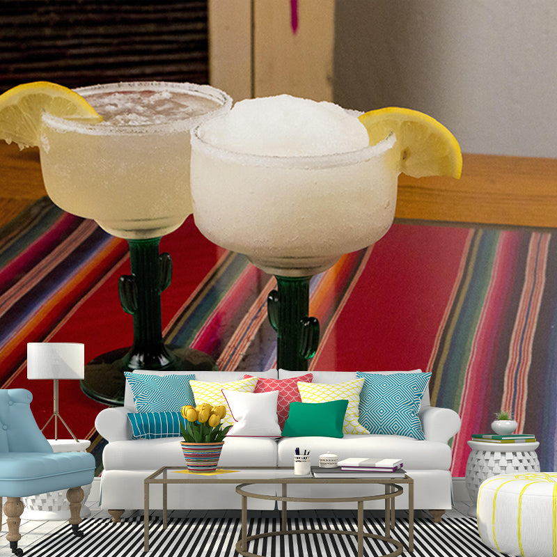 High Alcohol Content Wall Mural for Restaurant Mildew Resistant Wall Decor