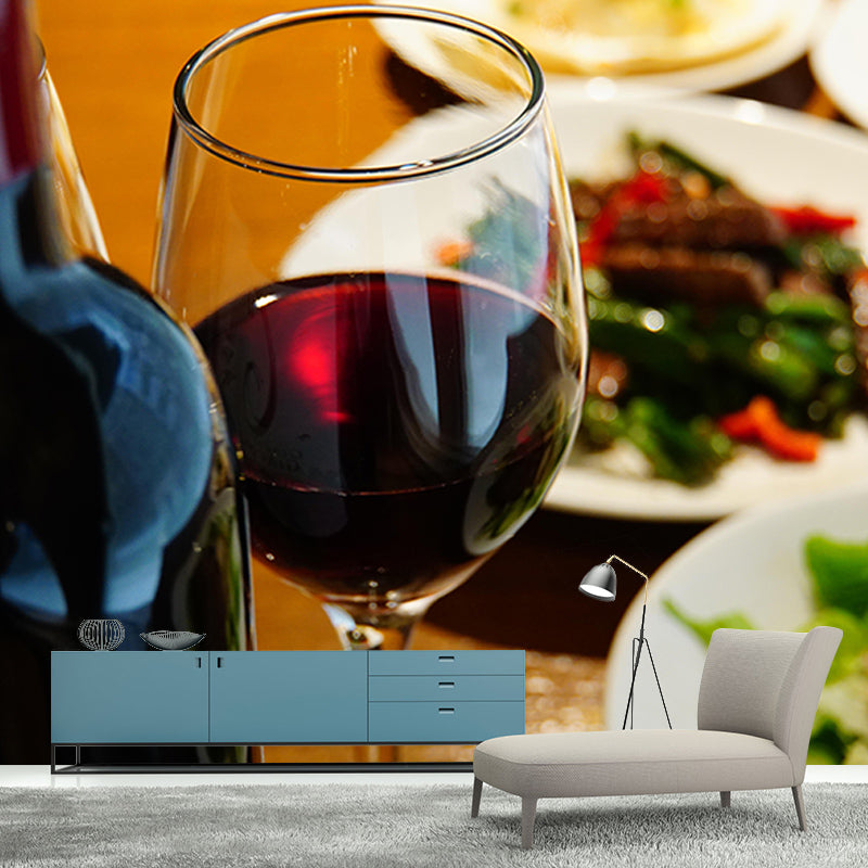 Drunken Liquor Mural Wall Decor Eco-friendly Wallpaper for Restaurant Bar