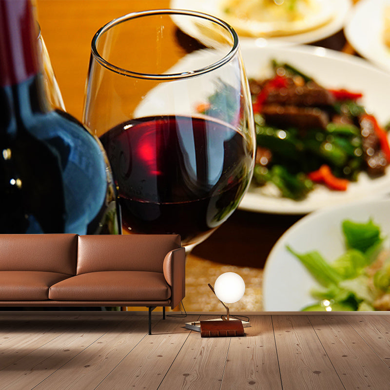 Drunken Liquor Mural Wall Decor Eco-friendly Wallpaper for Restaurant Bar