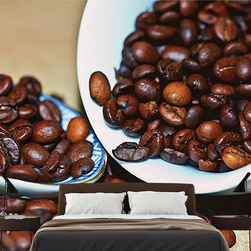 Customized Fragrant Coffee Beans Mural Wall Decor Eco-friendly for Coffee Shop