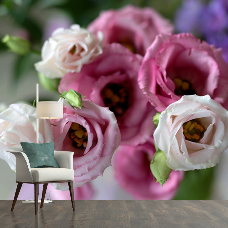 Flowering Rose Mural Eco-friendly Modern Style Wall Art for Home Decor