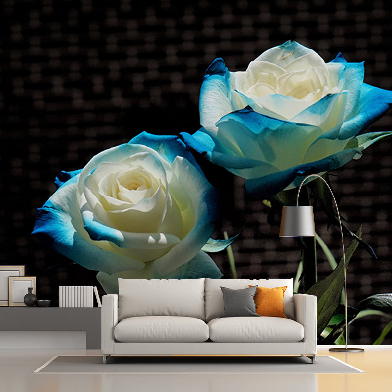 Flowering Rose Mural Eco-friendly Modern Style Wall Art for Home Decor