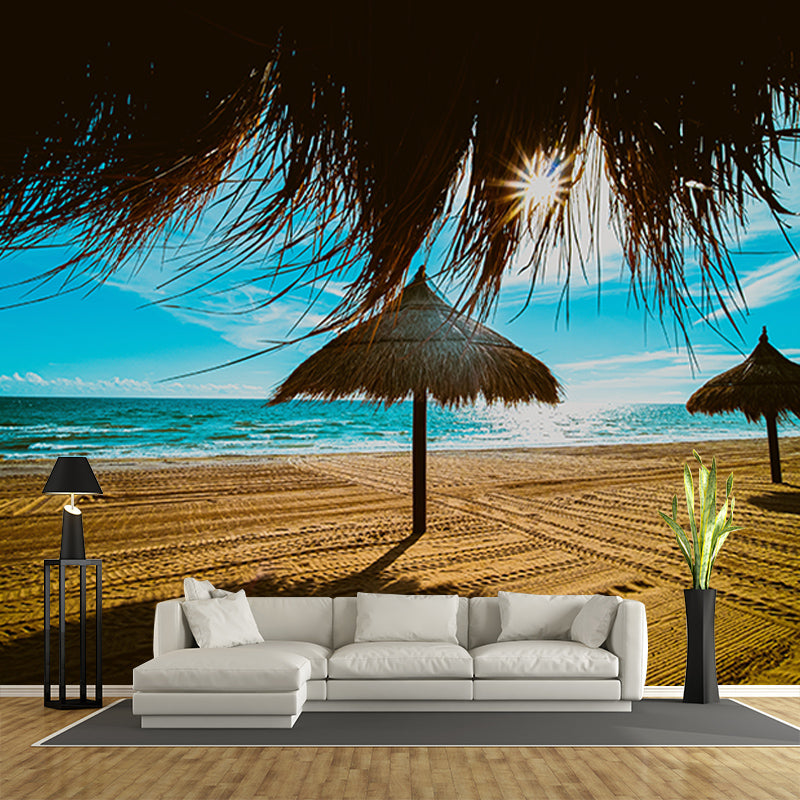 Seaside View Murals Environment Friendly Wallpaper for Sitting Room Wall Decor