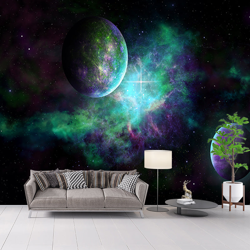 Cosmic Space Wall Mural for Sleeping Room, Stain Resistant, Personalized Size Available